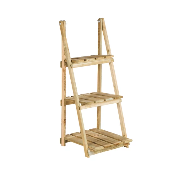 NATUR SHELF - 3 szintes fa virágállvány