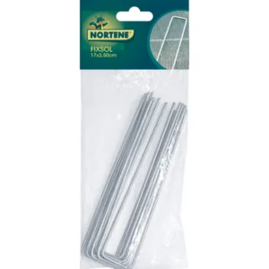 Nortene Fixsol U alakú leszúrható fém rögzítő 17x3,5cm (10db\csom)