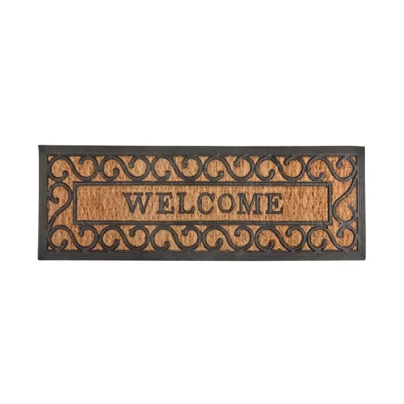 Kókuszrost lábtörlő welcome felirattal 75x25cm