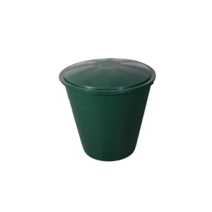 Esővízgyűjtő ECOTANK zöld, kerek 210 L tetővel, csappal