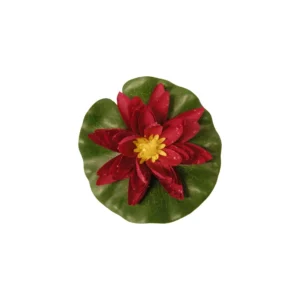 Ubbink selyemvirág, piros tavirózsa 14cm