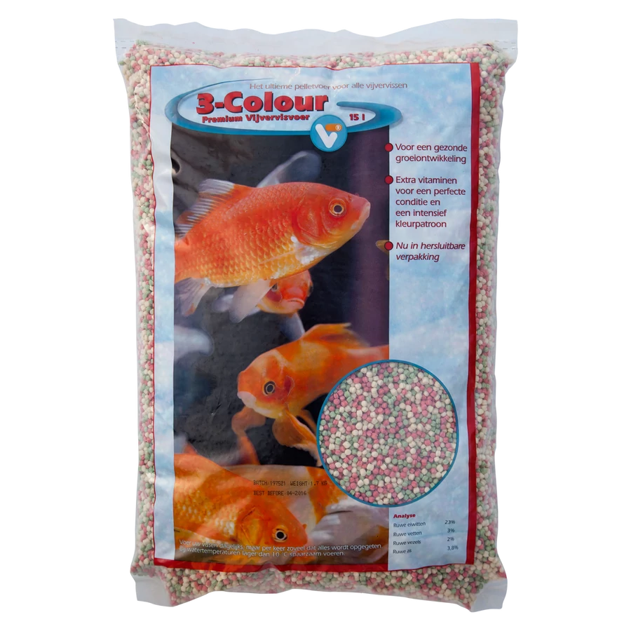 Velda Haltáp 3-Colour Pellets Premium 15 L