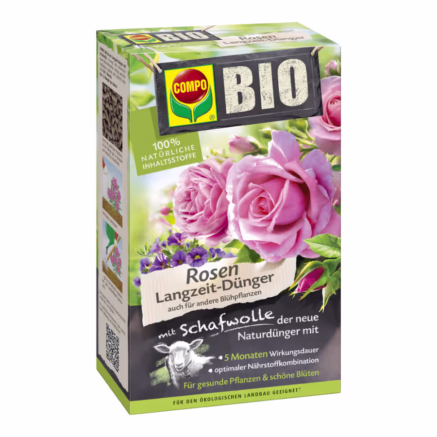 COMPO BIO Hosszú Hatású Tápanyag Granulátum  Bárány Gyapjúval   Rózsa  750G