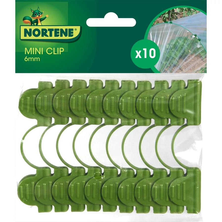 MINI CLIP - Műanyag rögzítő klipszek fóliasátorhoz, átmérő 6 mm zöld (10 db/csomag)